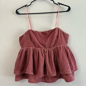 Urban Outfitters Mauve Velvet Tank - Size Medium